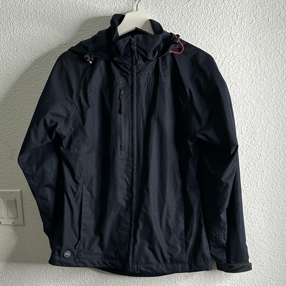 Stormtech performance waterproof navy Hooded Raincoat size small